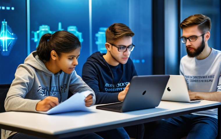 네트워크 실기 시험 대비 네트워크 해킹 방지 공부법 - **Prompt 2: Cyber Detective in a Virtual Lab**
    "A determined and observant young cybersecurity e...