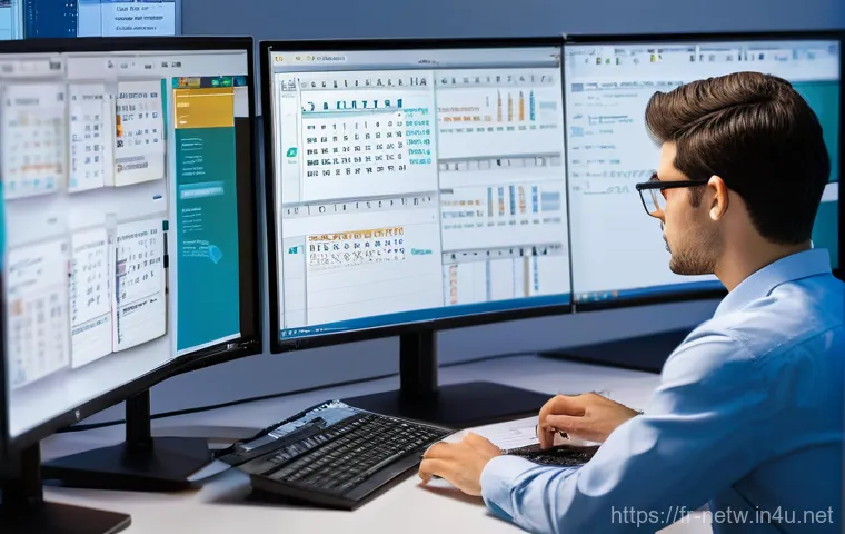 네트워크 실기 시험 대비 효과적인 시간 관리법 - **Prompt 1: Mastering the Network Exam Clock**
    A focused young adult, dressed in casual yet neat...